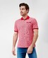 Brax Petter Fine Piqué Texture Contrast Collar And Breast Pocket Polo Signal Red