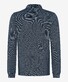 Brax Pharell Subtle Texture Jacquard Pattern Fine Jersey Polo Dark Navy