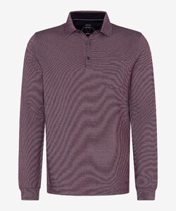 Brax Pharell Subtle Texture Jacquard Pattern Fine Jersey Polo Grape