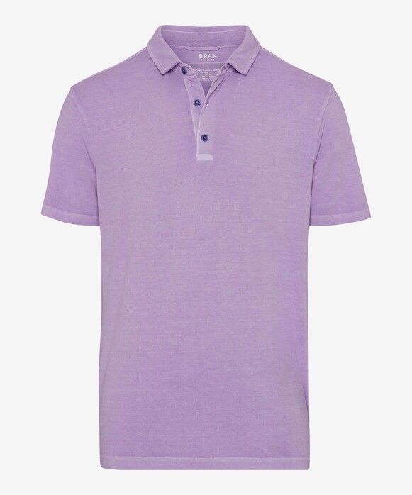 Brax Philo Hi-Flex Piqué Garment Dyed Poloshirt Purple