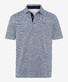 Brax Pico Fantasy Pattern Ultralight Blue Planet Easy Care Polo Wit-Navy