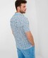 Brax Pico Ultralight Piqué Fine Fantasy Pattern Polo Wit-Groen-Blauw