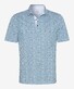 Brax Pico Ultralight Piqué Fine Fantasy Pattern Poloshirt White-Green-Blue