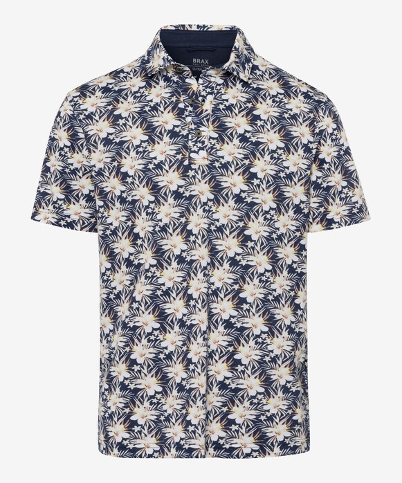 Brax Pico Ultralight Piqué Overall Bold Rich Floral Pattern Polo Owl