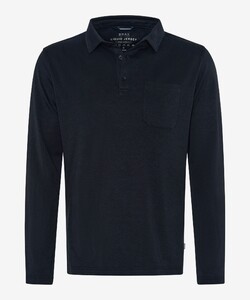 Brax Pirlo Breast Pocket Soft Interlock Jersey Poloshirt Black