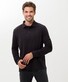 Brax Pirlo Interlock Jersey Luxury Soft Cotton-Lyocell Blend Polo Zwart