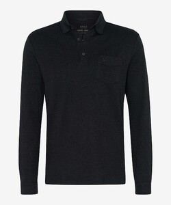 Brax Pirlo Soft Interlock Jersey Long Sleeve Polo Cement