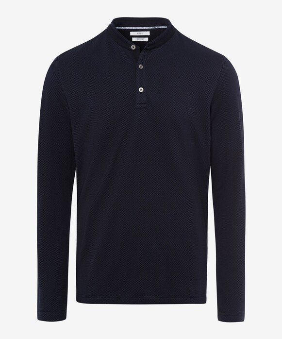 Brax Pollux Long Sleeve Blue Planet Jersey Polo Navy