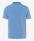 Brax Pollux Two Tone Ultralight Fine Piqué Cotton Blend Blue Planet Poloshirt Imperial