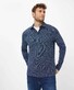 Brax Prescot Jacquard Pattern Easy Care Fine Jersey Polo Indigo