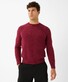 Brax Rick Crew Neck Wool Blend Fine Texture Mouliné Pullover Vitamins