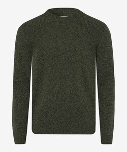 Brax Rick Lambswool Material Mix Pullover Olive