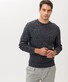Brax Rick Round Neck Lambswool Material Mix Pullover Fjord
