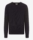 Brax Rick Texture Knit Crew Neck Pullover Dark Navy