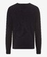 Brax Rick Texture Knit Crew Neck Pullover Dark Navy