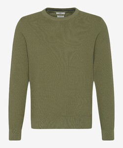 Brax Rick Texture Knit Crew Neck Pullover Salvia