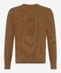 Brax Rick Texture Knit Crew Neck Trui Camel