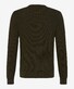 Brax Rick Texture Knit Crew Neck Trui Olijf Groen