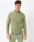 Brax Rick Texture Knit Crew Neck Trui Salvia