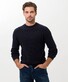 Brax Rick Uni Color Texture Knit Crew Neck Pullover Athletic