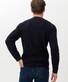 Brax Rick Uni Color Texture Knit Crew Neck Pullover Athletic