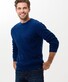 Brax Rick Uni Color Texture Knit Crew Neck Pullover Infinity