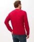 Brax Rick Uni Color Texture Knit Crew Neck Trui Fire