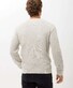 Brax Rick Uni Color Texture Knit Crew Neck Trui Off White