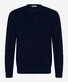 Brax Rob Uni Color Crew Neck Pullover Dark Navy