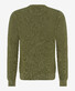 Brax Roy Half-Cardigan Stitch Knit Crew Neck Pullover Salvia