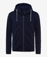 Brax Sammy Blue Planet Hoodie Cotton French Terry Polyester Detail Cardigan Ocean
