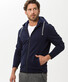 Brax Sammy Blue Planet Hoodie Cotton French Terry Polyester Detail Vest Ocean