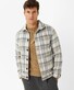 Brax Santiago Patch Pockets Plaid Pattern Overshirt Licht Camel