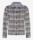 Brax Santiago Patch Pockets Plaid Pattern Overshirt Licht Camel