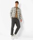 Brax Santiago Patch Pockets Plaid Pattern Overshirt Licht Camel