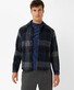 Brax Santiago Warm Check Pattern Overshirt Dark Navy