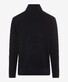 Brax Savio Sweat Troyer Zip Collar Fine Rib Texture Pullover Dark Navy