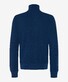 Brax Savio Sweat Troyer Zip Collar Fine Rib Texture Pullover Indigo