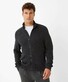 Brax Sheldon Cotton Lyocell Sweat Zip Cardigan Cement