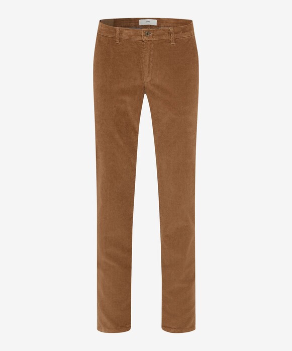 Brax Silvio Flat Front Corduroy Hi-Flex Ribbroek Camel