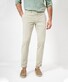 Brax Silvio Hi-Flex Gabardine Flat-Front Uni Chino Broek Cosy Linen