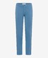 Brax Silvio Hi-Flex Gabardine Flat-Front Uni Chino Broek Dusty Blue