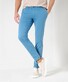 Brax Silvio Hi-Flex Gabardine Flat-Front Uni Chino Broek Dusty Blue