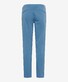 Brax Silvio Hi-Flex Gabardine Flat-Front Uni Chino Broek Dusty Blue