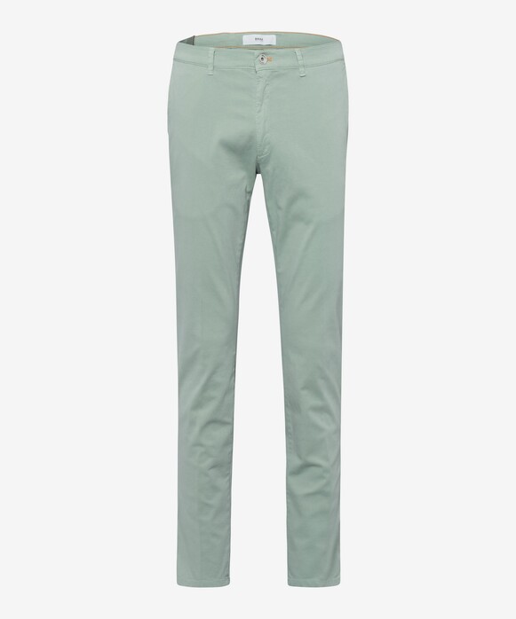 Brax Silvio Hi-Flex Gabardine Flat-Front Uni Chino Broek Mint