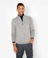 Brax Steffen Lambswool Blend Zip Collar Knit Pullover Platinum