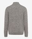 Brax Steffen Lambswool Blend Zip Collar Knit Pullover Platinum