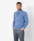 Brax Steffen Lambswool Blend Zip Collar Knit Pullover Steel Blue