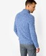 Brax Steffen Lambswool Blend Zip Collar Knit Pullover Steel Blue