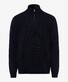 Brax Steffen Mouline Zip Pullover Navy